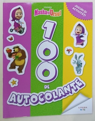 MASHA SI URSUL , 100 DE AUTOCOLANTE , JOCURI SI ACTIVITATI , 2024 foto