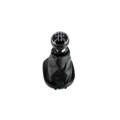 Manson schimbator piele ecologica ART dedicat VW Touran Caddy an 2003-2011, 5 viteze Negru foto