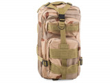 Rucsac tactic militar 30L, impermeabil bej camuflaj 43x24x25 cm