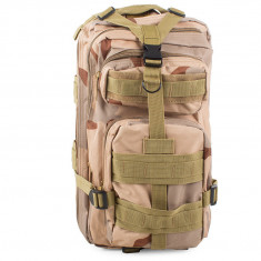 Rucsac tactic militar 30L, impermeabil bej camuflaj 43x24x25 cm