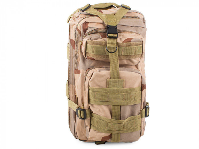 Rucsac tactic militar 30L, impermeabil bej camuflaj 43x24x25 cm