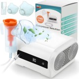 Aparat Aerosoli Profesional Linomag&reg;, Masca Copii si Adulti, Adaptor Bebelusi, Nebulizator Inhalator cu Compresor, Particule 2-3&micro;m, 3 Moduri de Nebuli