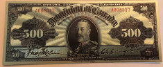 $500 Dominion of Canada 1925 bancnota rara innobilata cu argint pur foto