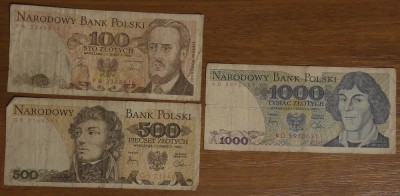 Lot bancnote Polonia foto
