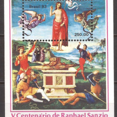 BRAZILIA 1983 PICTURA RAFAEL ( colita dantelata ) MNH