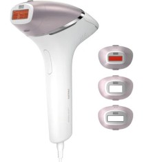 Epilator IPL Philips Lumea Seria 9000 BRI947/00, Senzor Smartskin, tehnologie SenseIQ, utilizare cu fir, 450.000 impusuri, accesoriu fata, corp, axila