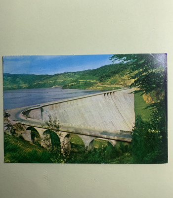 Carte poștală Bicaz barajul hidrocentralei foto