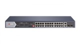 SWITCH. PoE Hikvision, port Gigabit x 20, SFP SFP x 2, carcasa metalica, &quot;DS-3E0528HP-E&quot; (timbru verde 2 lei)
