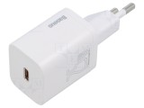 Alimentator BASEUS 25W 5-12V DC USB-C alb plug-in pulsatoriu