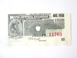 Rar! USA 25,63 Dollars 1958 UNC bon pentru calea ferata centrala principala,produsul din imagini