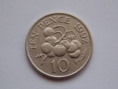 10 PENCE 1992 GUERNSEY foto