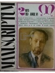 Al. Oprea - Manuscriptum 2/1975, (19) anul VI (Editia: 1975) foto