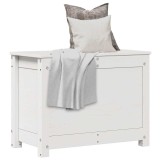 Cutie de depozitare, alb, 60x32x45,5 cm, lemn masiv de pin