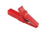 Clip crocodil izolat lungime 55mm pentru fixare mufa banana 4mm rosu GBC 18.7537.10