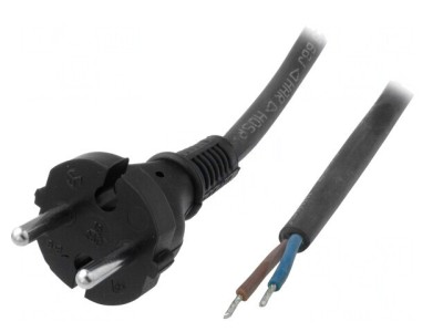 Cablu Electric 2x1,5mm2 3m Negru foto