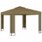 Pavilion cu acoperis dublu, gri taupe, 3 x 3 x 2,7 m, 180 g/m&sup2;