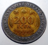 2.257 AFRICA DE VEST WEST AFRICAN STATES FCFA 200 FRANCS FRANCI 2003 BIMETAL