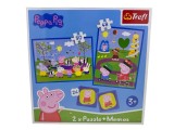 Puzzle Peppa Pig 2 in 1 cu memos pentru copii Trefl