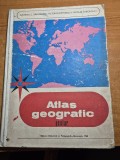 Atlas geografic scolar - din anul 1968 - coperti cartonate,format mare