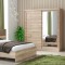 Set Dormitor Tiko, Sonoma, Dulap 200 cm, Pat 160x200 cm, 2 noptiere, comoda