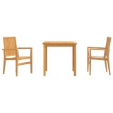 Set mobilier pentru gradina, 3 piese, lemn masiv de tec