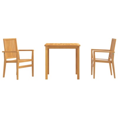 Set mobilier pentru gradina, 3 piese, lemn masiv de tec foto
