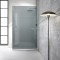 Paravan dus walk-in Aqua Roy INOX, sticla 8 mm gri, securizata, anticalcar, 120x195 cm