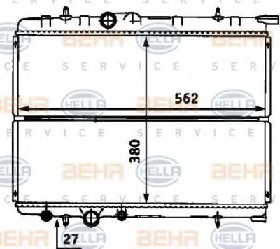 Radiator, racire motor PEUGEOT 307 SW (3H) (2002 - 2016) HELLA 8MK 376 718-161 foto