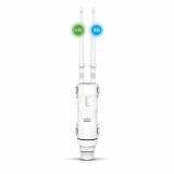 Cumpara ieftin Repeater Wireless ambrasmart AP Dual-Band 2.4G &amp; 5G, Extindere Semnal Wi-Fi, Alb