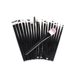 Set 20 pensule de machiaj, make-up profesional, negre, Iso