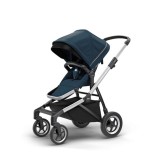 Carucior Thule SLEEK Cadru Gri si Copertina Navy Blue - RESIGILAT