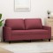 Gossi canapea cu 2 locuri, rosu vin, 140 cm, material textil