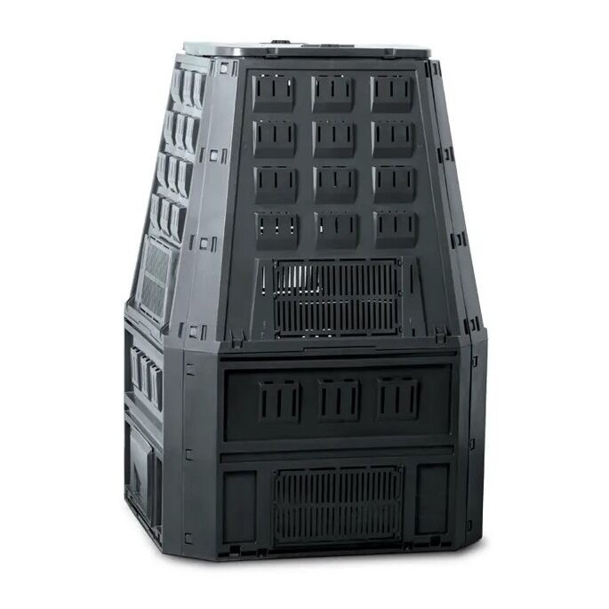 Compostor de gradina, 850 L, negru, Evogreen