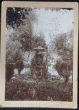 Fotografie tip CDV, Agnita, Monumentul fondatoruluigrădinii școlare, Părintele Fronius, Pastor A.B. &icirc;n Agnita &icirc;ntre 1868-1886, inceput de secol XX
