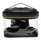 Portfard Transparent Tip Valiza, Model Negru, Dimensiuni 26x18.5x20.5cm, Oem