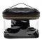 Portfard Transparent Tip Valiza, Model Negru, Dimensiuni 26x18.5x20.5cm