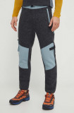 Smartwool pantaloni de exterior Hudson culoarea gri, modelator