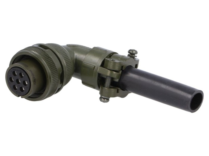 Conector circular 16S, 7 pini, 90&deg;