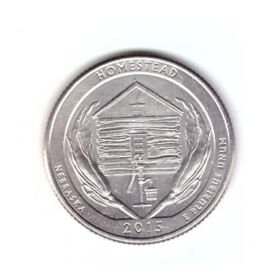 Moneda SUA 25 centi/quarter dollar 2015 P, Nebraska Homestead, stare foarte buna, curata foto