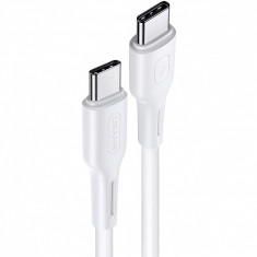 Cablu Date si Incarcare USB Type-C la USB Type-C Usams U43 US-SJ459, 1.2 m, 100W PD Fast Charge 5A, Alb SJ459USB02