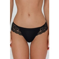 Eross slip Lace Trim OS Black