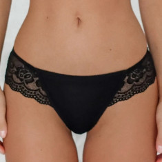 Eross slip Lace Trim OS Black