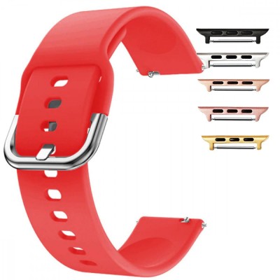Curea silicon, compatibila Apple Watch 9|8|7|6|5|4|3|2|1 Series, 41mm|40mm|38mm, Candy Red foto