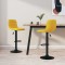 vidaXL Scaune de bar, 2 buc., galben, catifea 333998