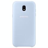 Cumpara ieftin Pachet Folie Sticla + Husa Originala Samsung J5 2017 Dual Layer EF-PJ530CLEGWW, Albastru