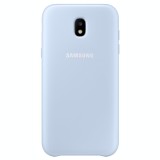 Pachet Folie Sticla + Husa Originala Samsung J5 2017 Dual Layer EF-PJ530CLEGWW, Albastru