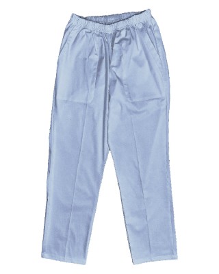 Pantaloni Medicali cu Elastic Pe Stil, Albastru Deschis - XS, talia-1-100cm foto