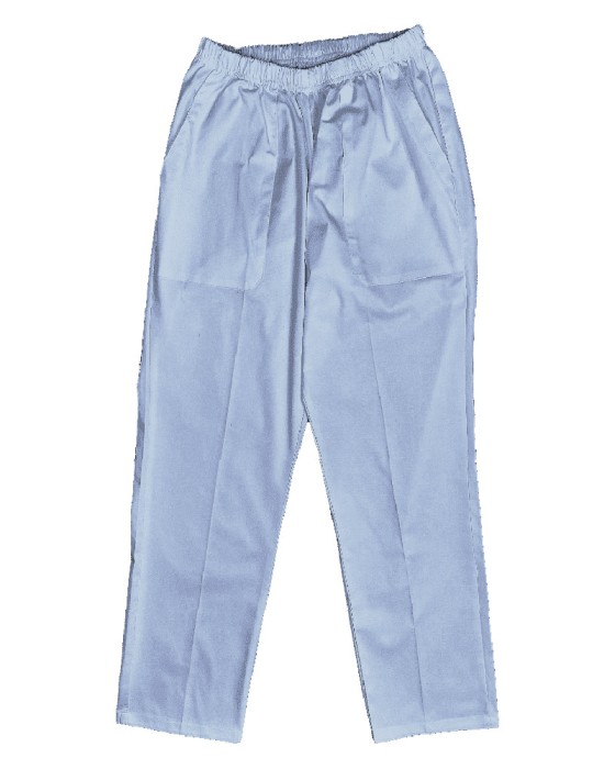 Pantaloni Medicali cu Elastic Pe Stil, Albastru Deschis - XS, talia-1-100cm