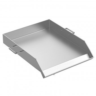 Plita inox pentru gratar pe carbuni, gaz sau electric, Vivatechnix Plancha Inox, 40,6 x 45,7 x 6 cm, cu manere foto
