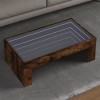 VidaXL Măsuță de cafea cu LED infinity, stejar fumuriu, 90x50x30 cm 847620